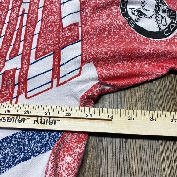 AOP MLB St. Louis Cardinals Baseball All Over Print Vintage T-Shirt Size XL 90’s - Picture 11 of 13